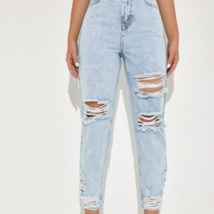 light washed boyfriend jeans